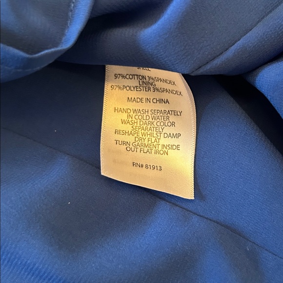 Plenty by Tracy Reese Blue and White Dress with Orange Blue fixed sash detail - Picture 15 of 16